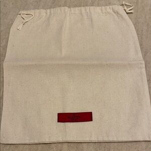 Valentino Garavani Beige Dust Bag with Red Logo
